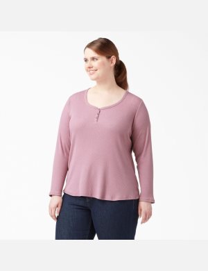 Dickies Plus Henley Shirt Morados | BMIPOV207