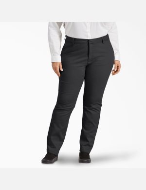 Dickies Plus Perfect Shape Bootcut Negros | DQCAGX586