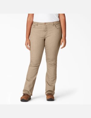 Dickies Plus Perfect Shape Denim Bootcut Marrom | DFMOWR618