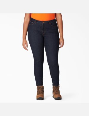 Dickies Plus Perfect Shape Denim Flaco Leg Azules Azules | NFEVYU281