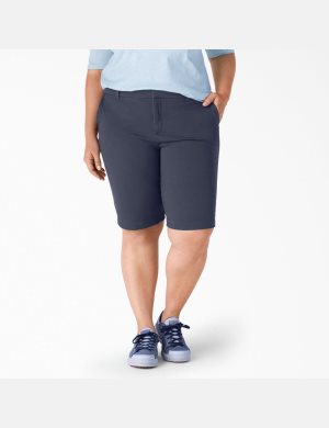 Dickies Plus Perfect Shape Twill Bermuda Azul Marino | BJMHXG076