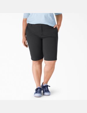 Dickies Plus Perfect Shape Twill Bermuda Negros | NLBCKD853