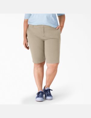 Dickies Plus Perfect Shape Twill Bermuda Grises | WFKQOX185
