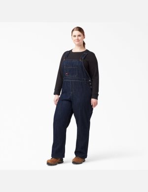 Dickies Plus Relaxed Fit Directo Leg Bib Azules Oscuro | ALPCEI734