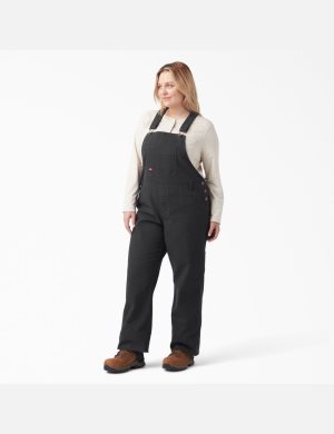 Dickies Plus Relaxed Fit Directo Leg Bib Negros | ERMXYW209