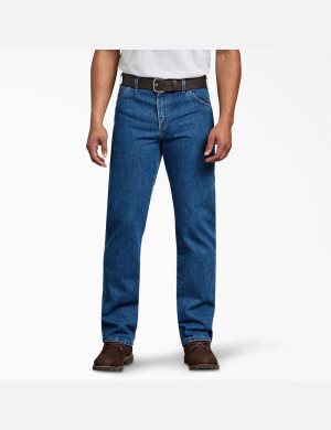 Dickies Regular Fit Directo Leg Heavyweight Denim Azules Azules | ADZYKU289