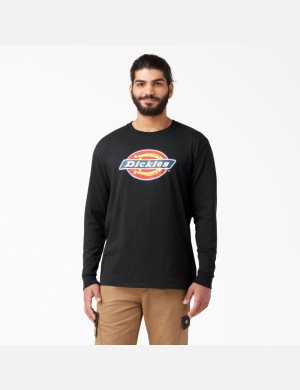 Dickies Regular Fit Icon Estampados T-Shirt Negros | ZSDHOG839