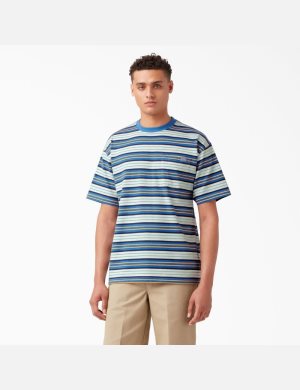 Dickies Relaxed Fit A Rayas Pocket Azules Oscuro | SXZBVO128