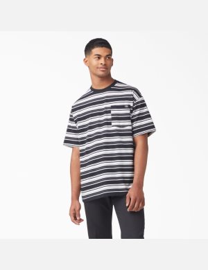Dickies Relaxed Fit A Rayas Pocket Negros | MBROIL294