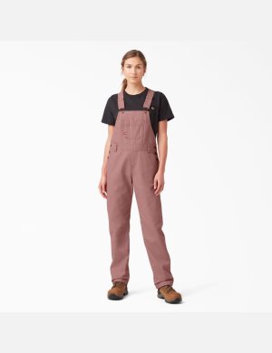 Dickies Relaxed Fit Bib Grises Rosas | KTPUMB139