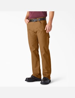 Dickies Relaxed Fit Directo Leg Heavyweight Duck Carpenter Marrom | LBAUHG094