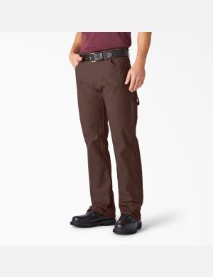 Dickies Relaxed Fit Directo Leg Heavyweight Duck Carpenter Chocolate Marrom | MXRCHU954
