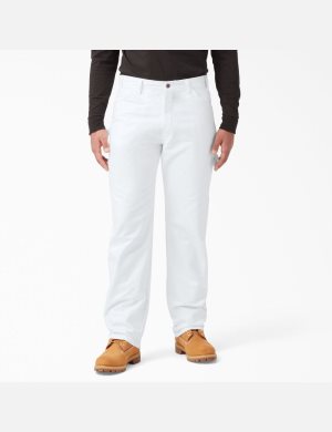 Dickies Relaxed Fit Directo Leg Painters Blancos | WQIYAG701