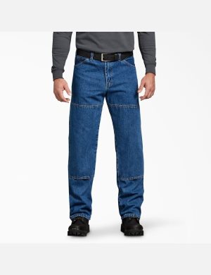 Dickies Relaxed Fit Double Knee Denim Azules Azules | ZXWGJN249