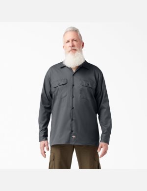 Dickies Relaxed Fit Long Sleeve Grises | MZSOCJ625
