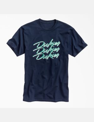 Dickies Retro Script Estampados Azul Marino | PBCGKR280