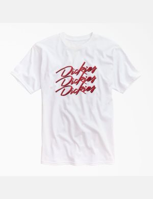 Dickies Retro Script Estampados Blancos | JTGUEX361