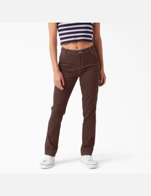 Dickies Roll Hem Carpenter Chocolate Marrom | YHFKIR517