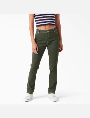 Dickies Roll Hem Carpenter Verde Oliva Verdes | NRCBMW379