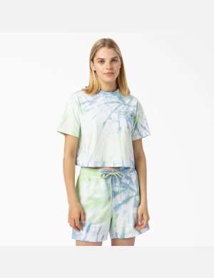 Dickies Seatac Tie-Dye Cropped Azules Verdes | YDRNCS970