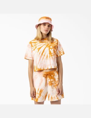 Dickies Seatac Tie-Dye Cropped Naranjas | FKDLOR013
