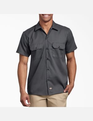Dickies Slim Fit Corta Sleeve Grises | DRHJVN670