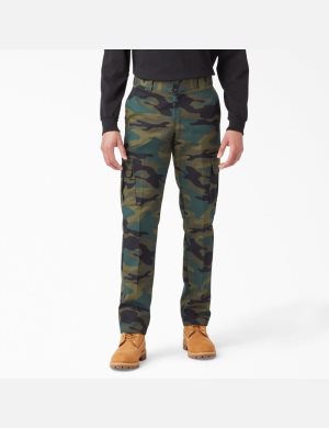 Dickies Slim Fit Directo Leg Verdes Camuflados | LSFNQY178