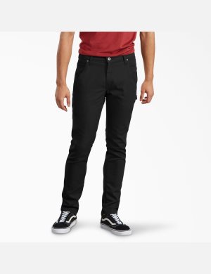Dickies Slim Fit Tapered Leg Duck Carpenter Negros | EWNRVD730