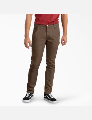 Dickies Slim Fit Tapered Leg Duck Carpenter Marrom | VIRLGJ589