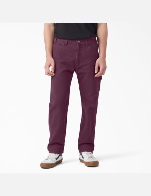 Dickies Stonewashed Duck Carpenter Morados Vino | OFIKWR253
