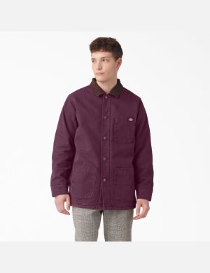 Dickies Stonewashed Duck Forro Chore Morados Vino | YFWNRM587