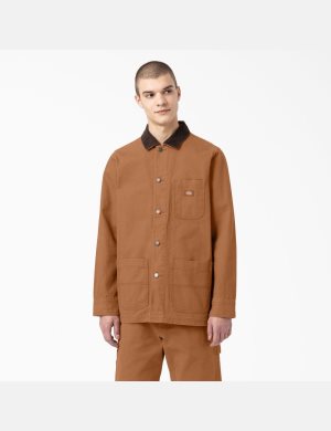 Dickies Stonewashed Duck Unlined Chore Marrom | SKMELO265