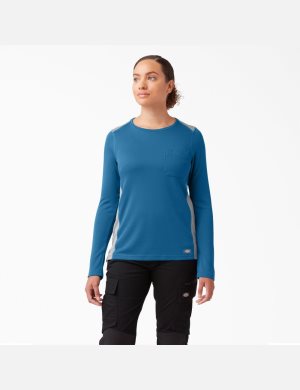 Dickies Temp-iQ 365 Long Sleeve Azules | BAEUHD936