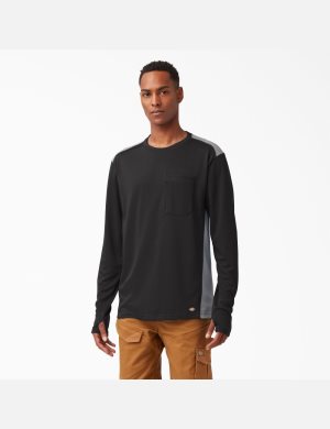 Dickies Temp-iQ 365 Long Sleeve Negros | CJXNGE318