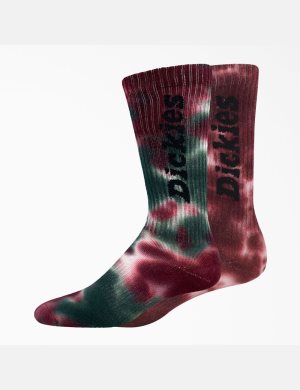Dickies Tie-Dye Crew Vino | PLQEMY985
