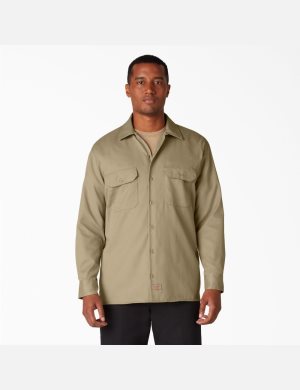 Dickies Trabajo Shirt Kaki | FYLNTW651