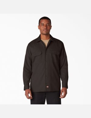 Dickies Trabajo Shirt Marrom Oscuro | XBEJNO615