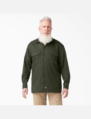 Dickies Trabajo Shirt Verde Oliva Verdes | LEDWKC617