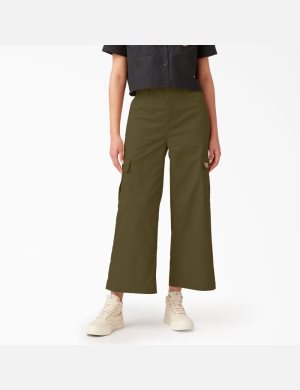 Dickies Twill Crop Verdes | HBGJIP718