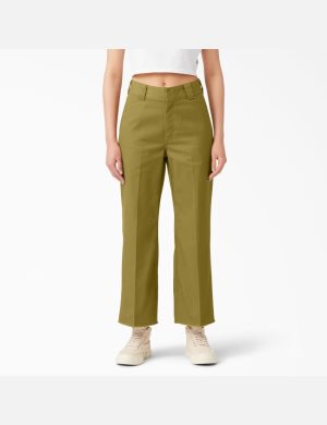 Dickies Twill Cropped Verdes | ZHOSCR726